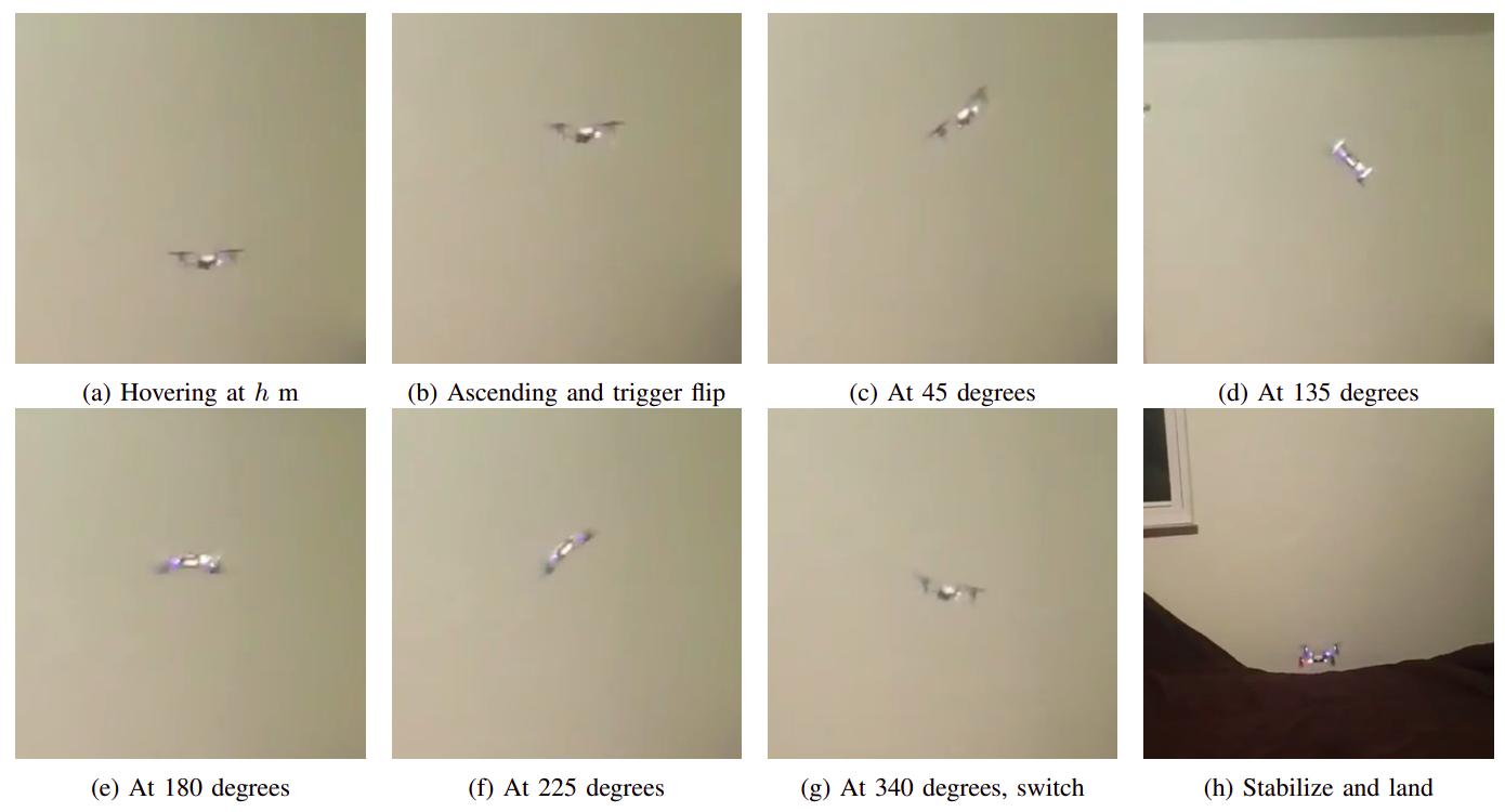 Snapshots of the flipping maneuver